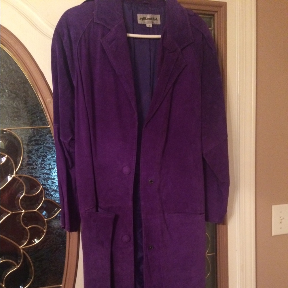 Vintage:Purple Split End LTD Trench Coat